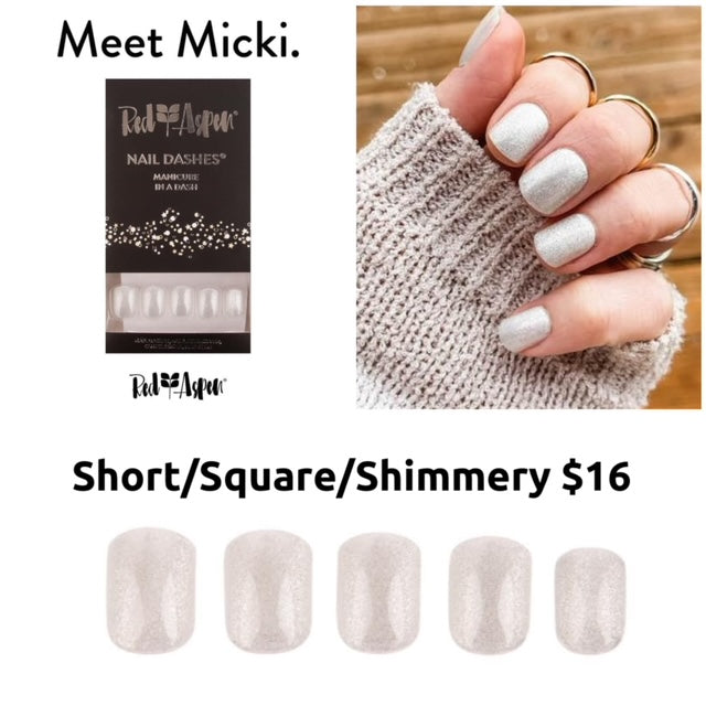 Red Aspen Nail Dashes [It's the Milky Way, Micki]
