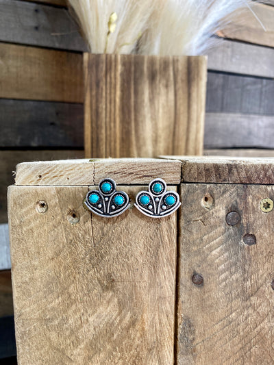 Chevy Turquoise Cluster Earrings