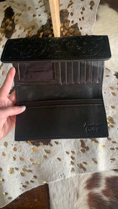 Lionel Tooled Leather Organized Wallet