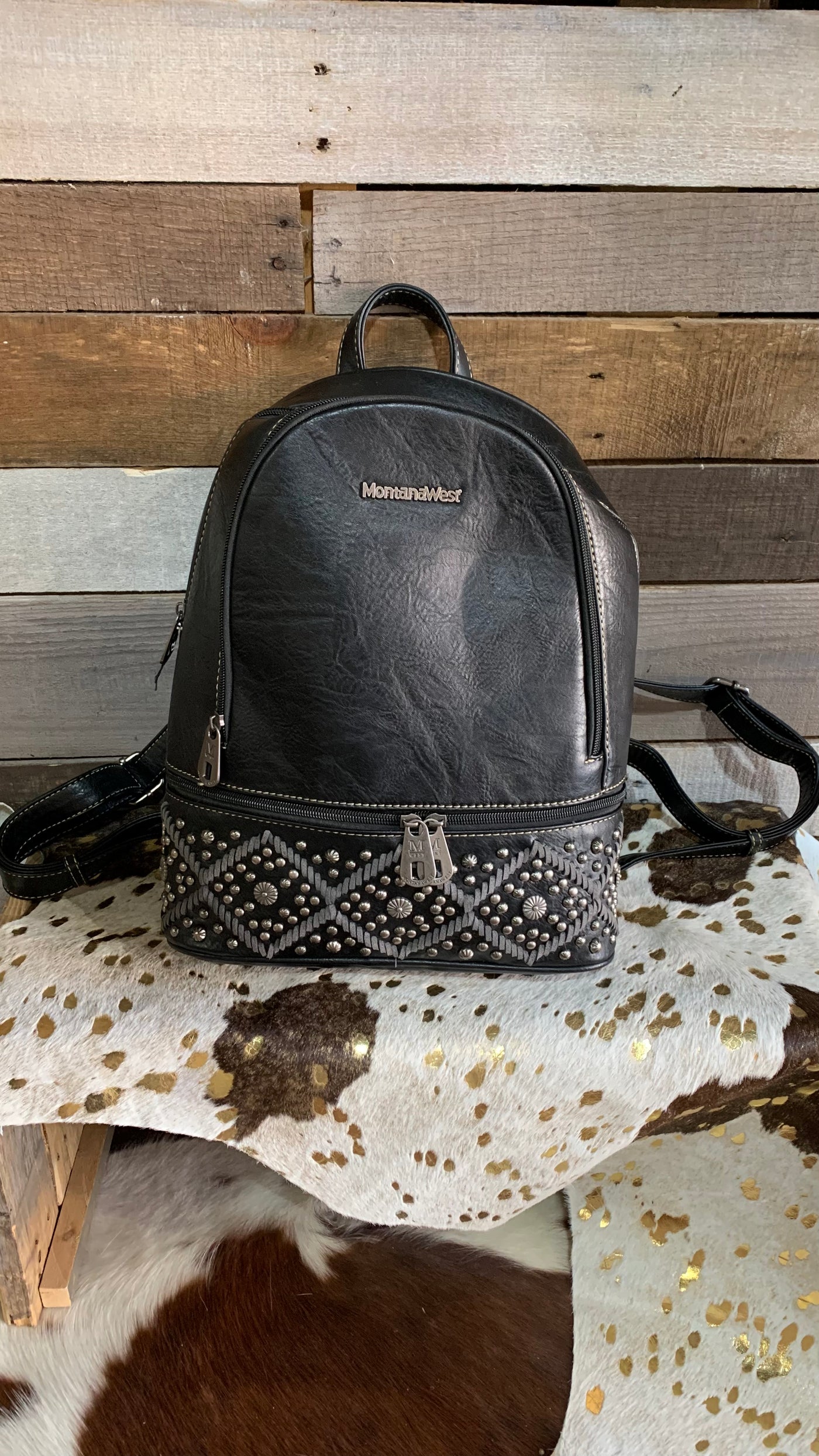 Gossip Girl Studded Black Backpack