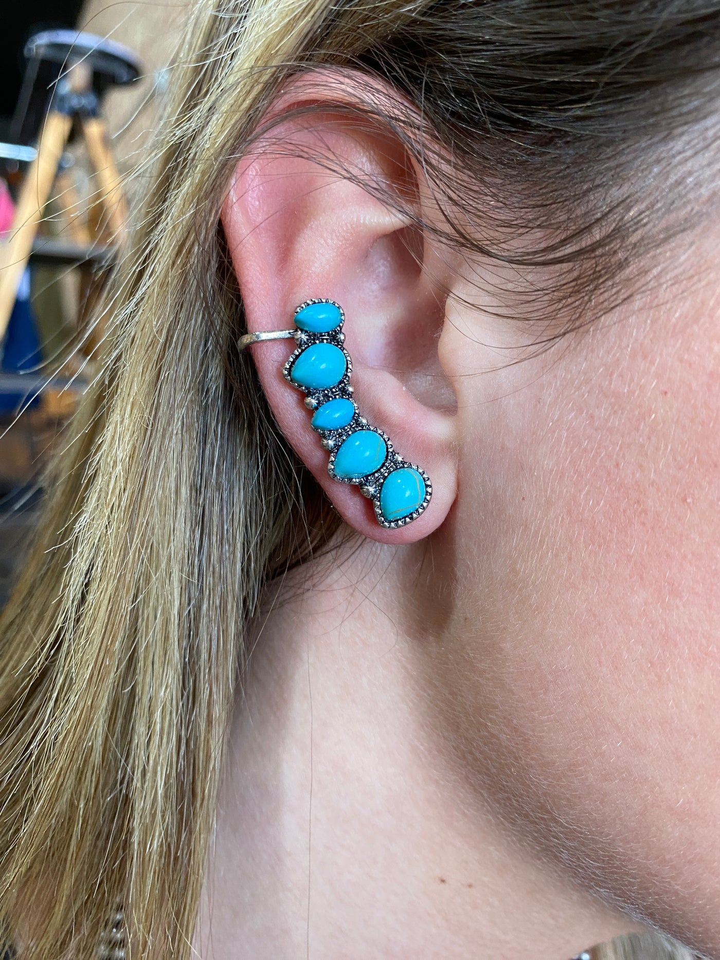 Hariett Turquoise Ear Crawler Set ✜ON SALE NOW: 55% OFF✜