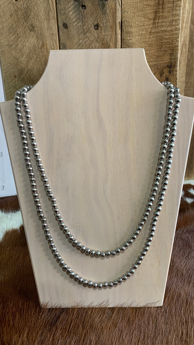 Cassidy 2-Strand Faux Navajo Pearl Necklace