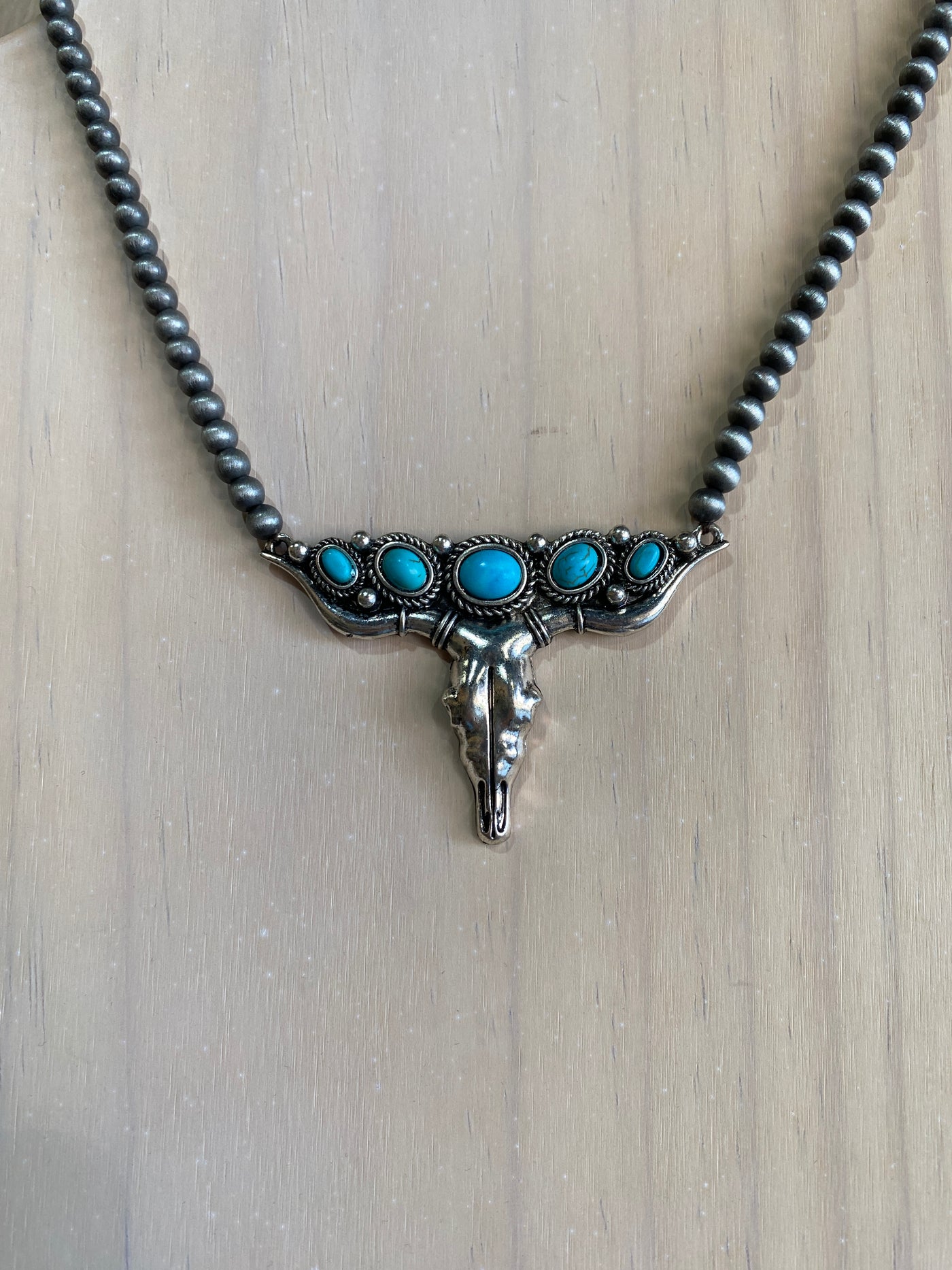 Tatum Longhorn Navajo Pearl Necklace  ✜ON SALE NOW: 40% OFF✜