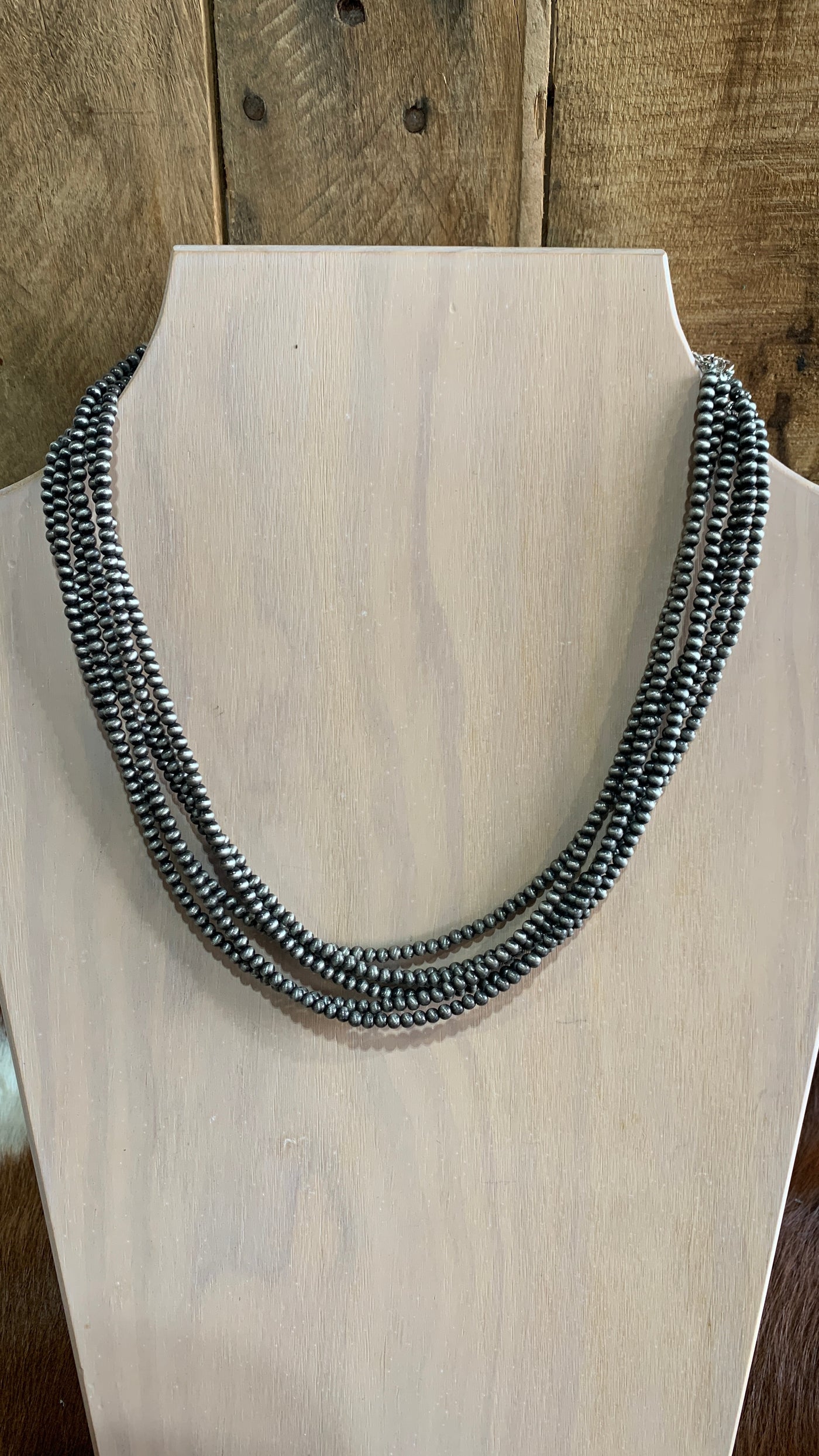 Bryce 6 Strand Faux Navajo Pearl Necklace