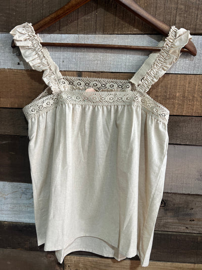 Adele Linen Tank Top [Taupe] ✜ON SALE NOW✜