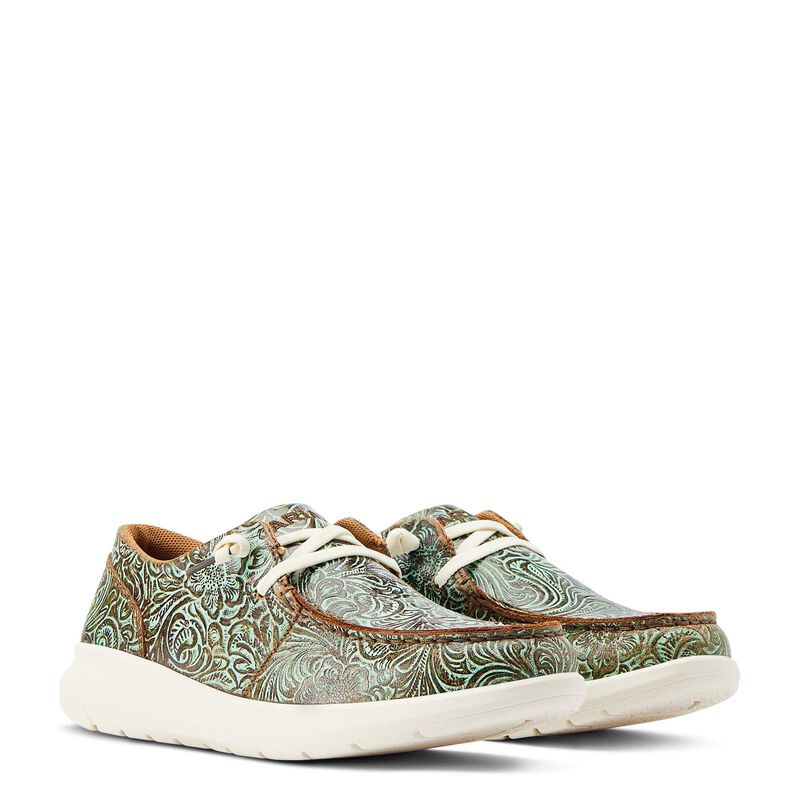 Ariat Hilo Slip-On Shoe [Turq. Floral Emboss.] ✜ON SALE NOW✜