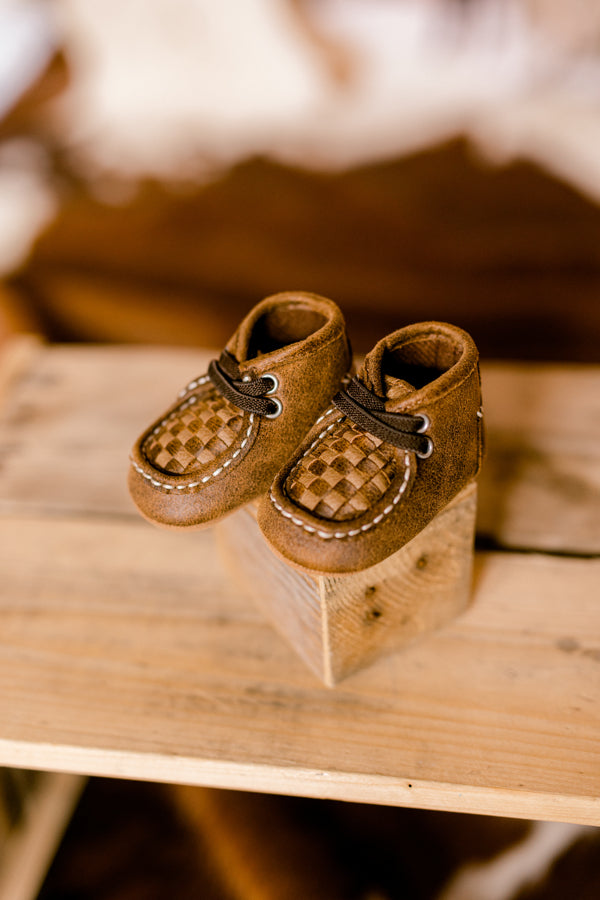Carson Baby Bucker Basketweave Moccasins ✜ON SALE NOW✜