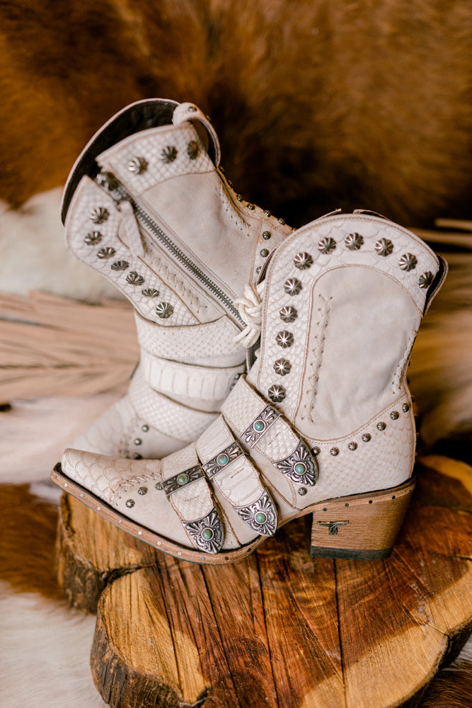 Top-quality handcrafted Lane Showdown Buckled Boots styled for a unique and timeless look.