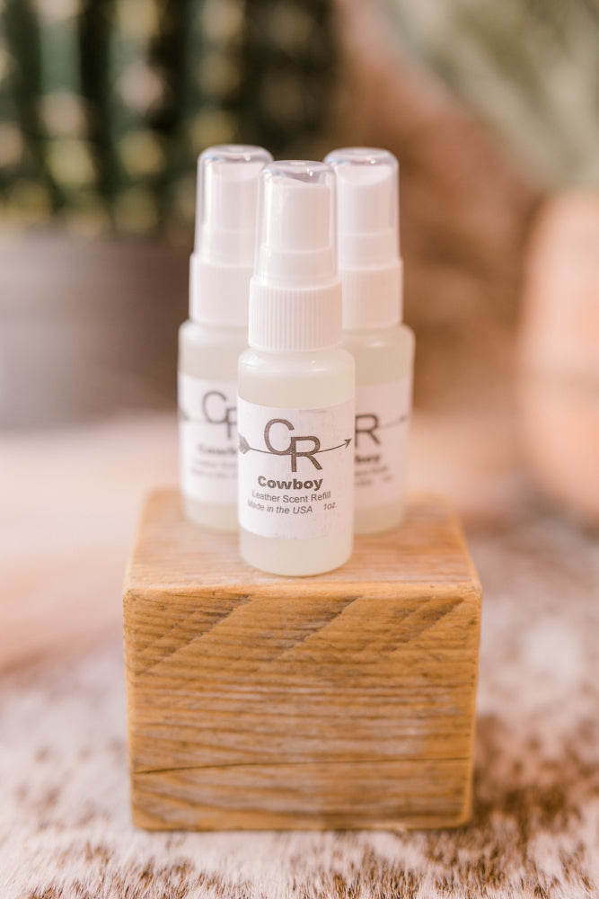 Leather Air Freshener Scent Refill [Cowboy Scent] make the perfect stocking stuffer or Valentine's gift for the cowboy in your life.