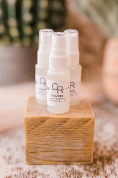 Leather Air Freshener Scent Refill [Cowboy Scent] make the perfect stocking stuffer or Valentine's gift for the cowboy in your life.