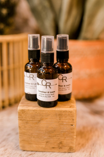 Cowgirl Stocking Stuffer: Leather Air Freshener Scent Refill [Leather & Lace] Available Now at Broker Leather downtown Waukon, Iowa.