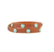 Kirby Double Wrap Leather Bracelet with Turquoise Stones ✜ON SALE NOW✜