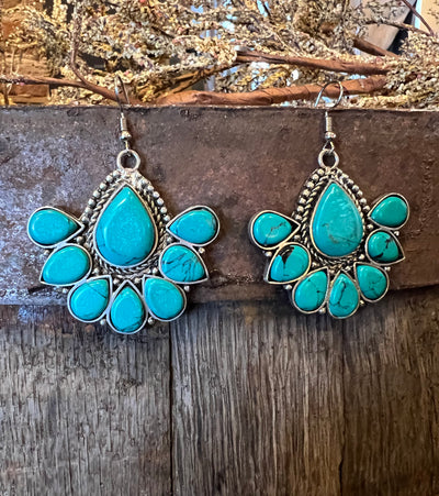 Little Stick of Dynamite Turquoise Cluster Earrings ✜ON SALE NOW✜