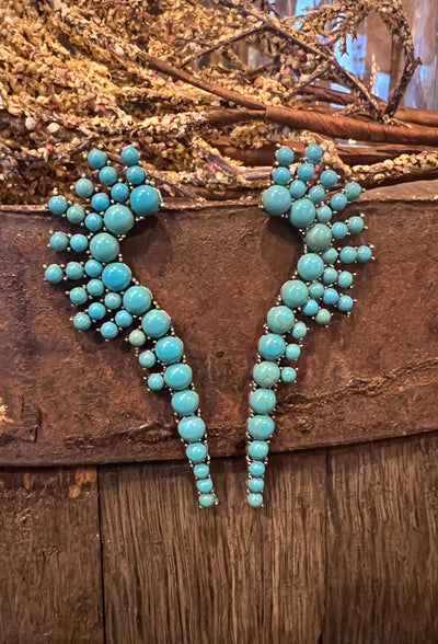 Marissa Turquoise Wing-Style Earrings
